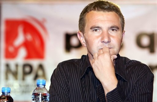 Oliver Besancenot, principal porte parole du Nouveau Parti Anti-capitaliste en France ...